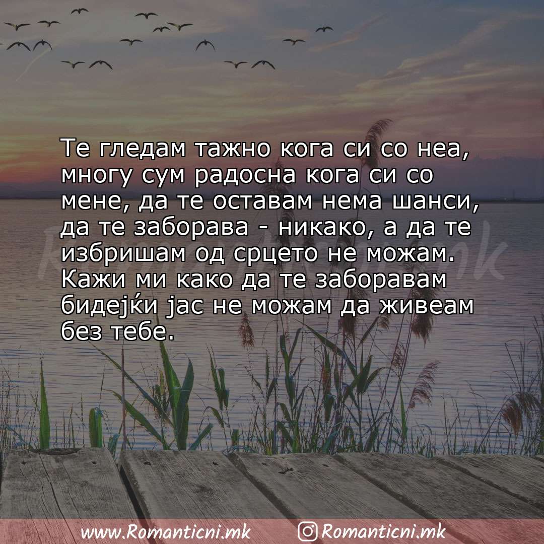 Роденденски пораки: Те гледам тажно кога си со неа, многу сум радосна кога си со мене, да те оставам нема шанси, да те заборава - ни