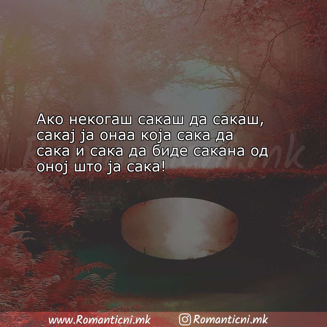 Ljubovni statusi: Ако некогаш сакаш да сакаш, сакај ја онаа која сак