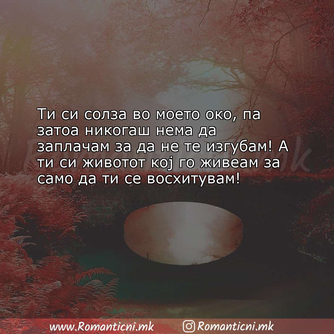 Роденденски пораки: Ти си солза во моето око, па затоа никогаш нема да заплачам за да не 