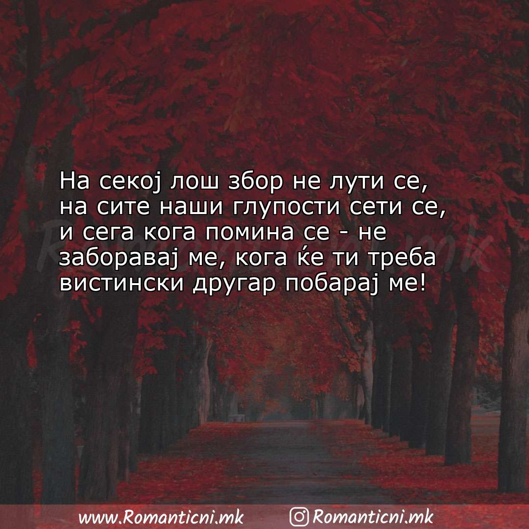 Ljubovni statusi: На секој лош збор не лути се, на сите наши глупости сети се, и сега кога п