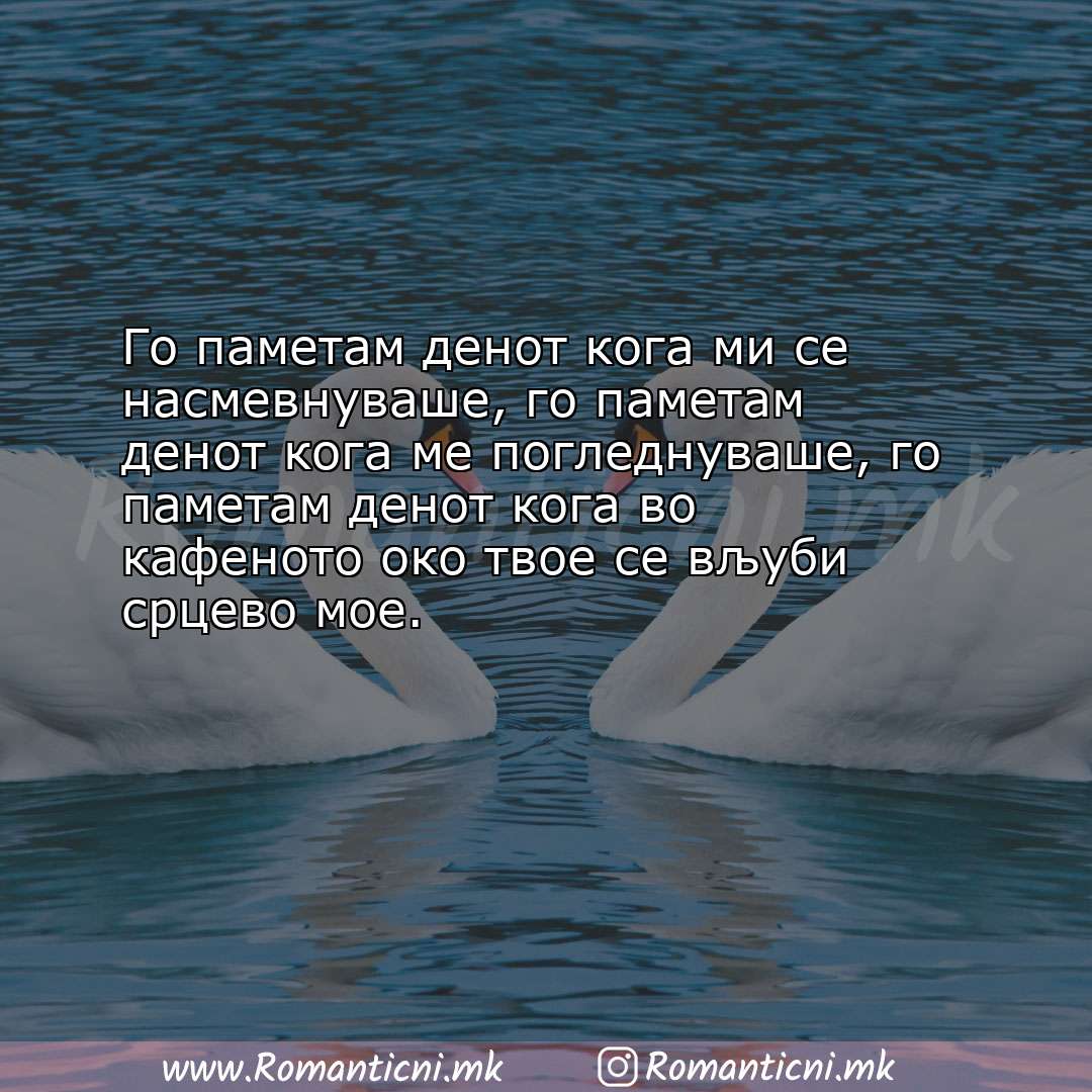 Poraki za dobra nok: Го паметам денот кога ми се насмевнуваше, го паметам денот кога ме погл