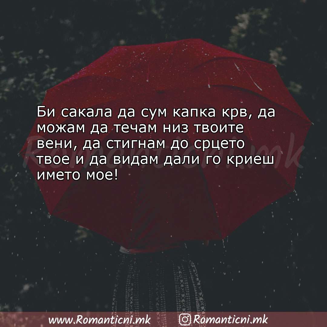 Rodendenski poraki: Би сакала да сум капка крв, да можам да течам низ твоите вени,