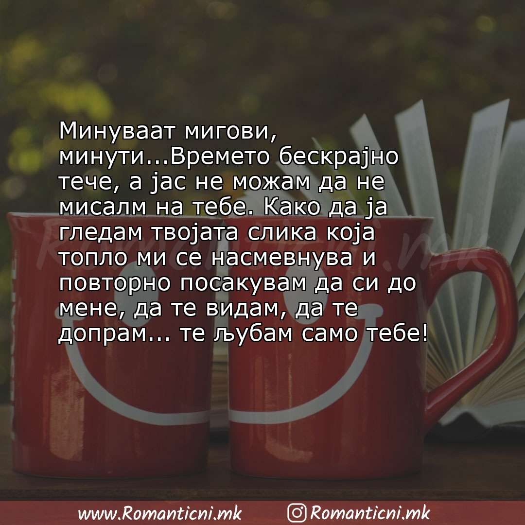 Роденденски пораки: Минуваат мигови, минути...Времето бескрајно тече, а јас не можам да не мисалм на тебе. Како да ја гледам твојата сл