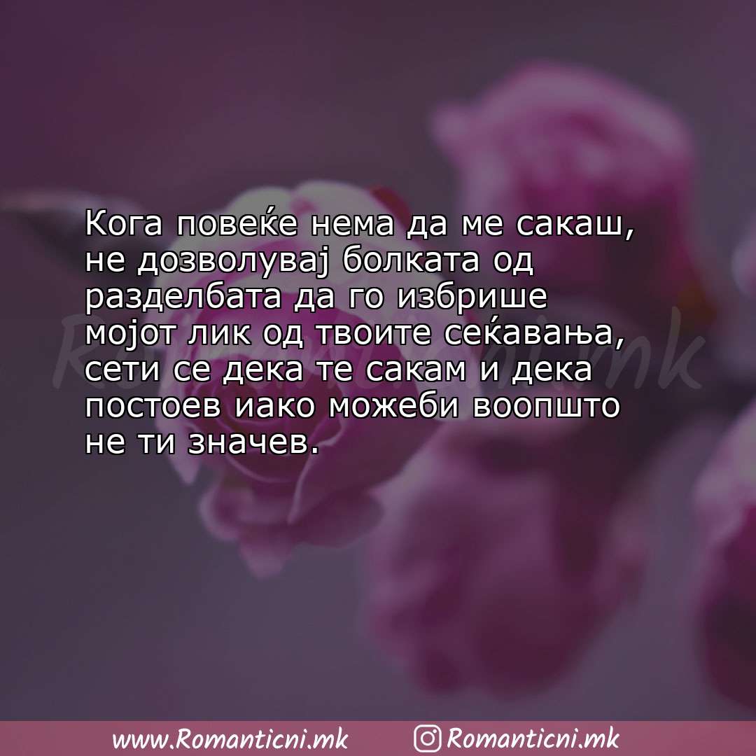 Роденденски пораки: Кога повеќе нема да ме сакаш, не дозволувај болката од разделбата да го избрише мојот лик