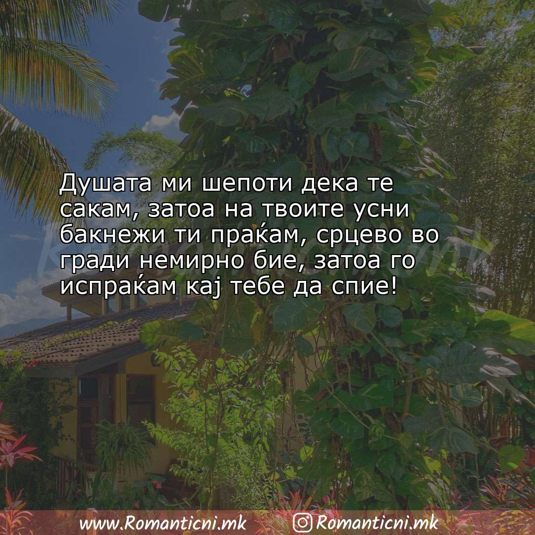 Љубовни смс пораки: Душата ми шепоти дека те сакам, затоа на твоите усни бакнежи ти пра