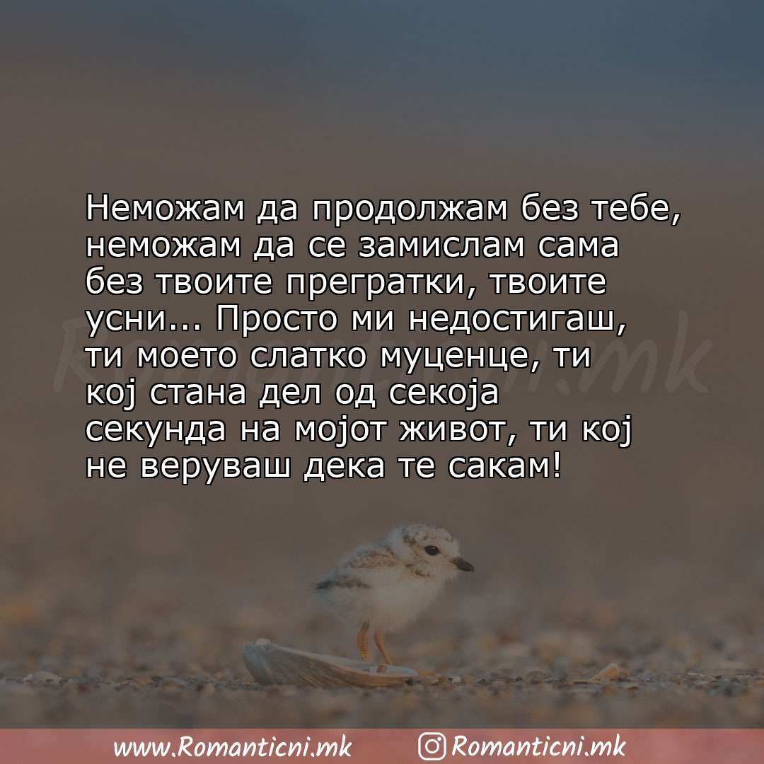 Rodendenski poraki: Неможам да продолжам без тебе, неможам да се замислам сама без твоите прегратки, твоите усни... Просто ми недост